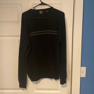 Mens large arrow sweater, black and with grey stripe(only in front)